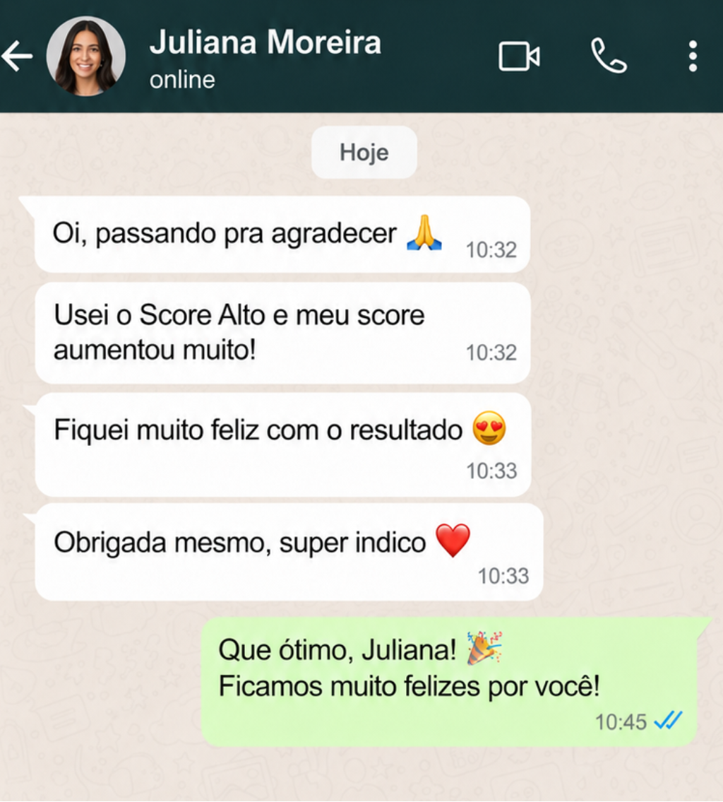 Depoimento de Juliana no WhatsApp